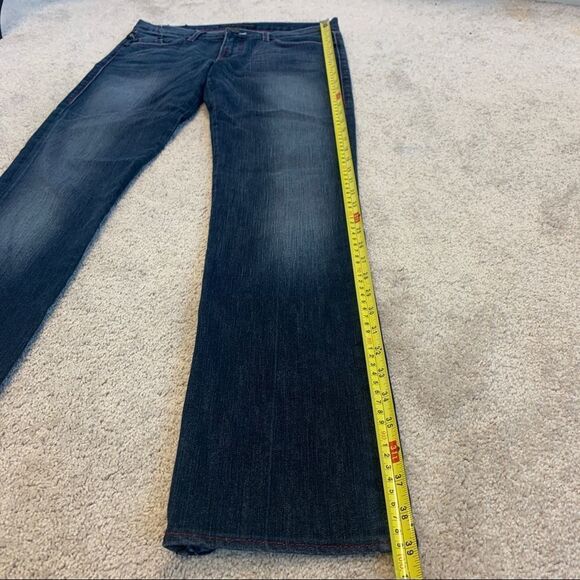 Rock & Republic Stella denim jeans Red Crystal Rhinestone pockets Sz 28 Stampede - Picture 10 of 12